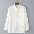 Chinese Style Men's Kung Fu Coat Tang Suit Jacket Cotton Linen Shirt Blouse