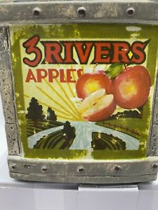 Scentsy  Fruit Crate Element Wax Warmer Double Sided Peach Fruit 3 Rivers Apple