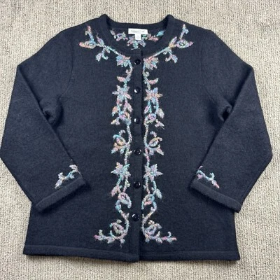 Cárdigan suéter Coldwater Creek para mujer XL de lana hervida Cottagecore Fairy Foto 1 de 4