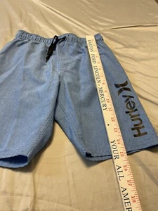 Hurley Boys S Board Shorts Blue Elastic Waist Lining E-5 - Picture 1 of 6