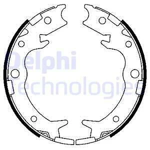 DELPHI LS1900 Brake Shoe Set, parking brake for ACURA,HONDA - Bild 1 von 1