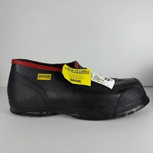 NWT Ranger Work Overshoes Waterproof Pull On Buckle Closure Black Red Mens 13 - Picture 1 of 5