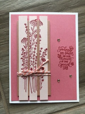 Juego de 4 Cartas Estampación Jardín Libélula DÍA ESPECIAL Oro Rosa Foto 1 de 2