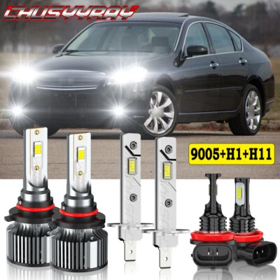 Светодиодная фара дальнего ближнего света для Infiniti M35 2006 2007 2008 + комплект противотуманных фар - Изображение 1 из 4