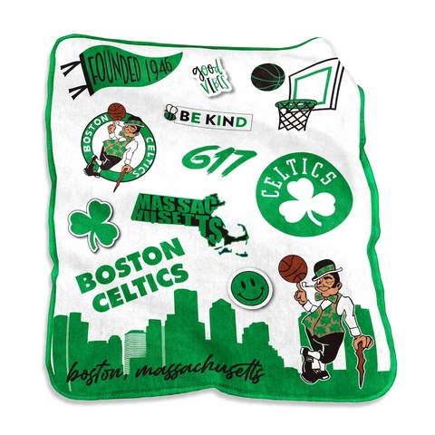 Boston Celtics NBA 50'' x 60'' Native Raschel Throw Blanket-F52824967 Cover