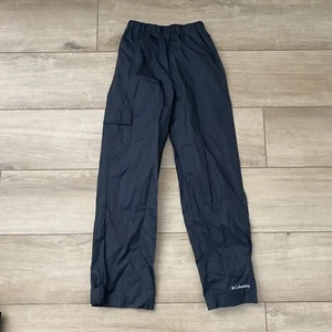 Columbia Track Pants Boys Small Elastic Waist Pullon Stretch Black Warmup - Picture 1 of 7