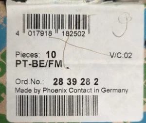 PHOENIX CONTACT PT-BE/FM - Überspannungsschutz-Basiselement 2839282 NEU aus OVP - Bild 1 von 5
