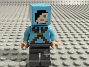 LEGO minifigure Dragon Slayer min067 Minecraft 21151 azure blue - Picture 1 of 2