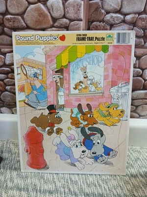 Golden 1986 Pound Puppies Frame Tray Puzzle 4663B Animal Catcher/petshop - Image 1 of 4