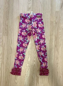 Matilda Jane Girls' Pants Size 8, Magenta & Floral Patterned - Picture 1 of 4