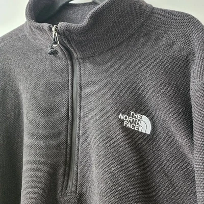 Suéter Pullover North Face Para Hombre Texturizado Cap Rock 1/4 Cremallera Carbón XL Vellón Foto 1 de 4