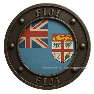 Pegatina de vinilo decorativa bandera país de Fiji #S 034 - dos piezas - Imagen 1 de 1