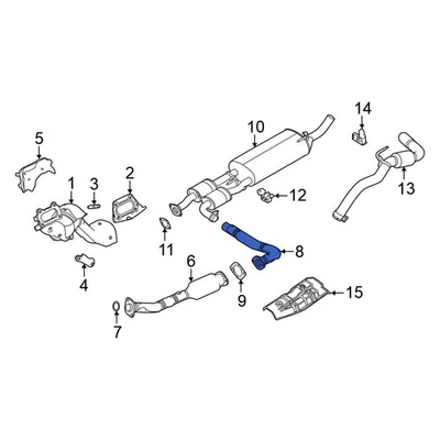 For Nissan Frontier 2020-2024 Nissan 200309BT0A Exhaust Intermediate Pipe Foto 1 de 2
