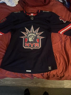 New York Rangers Alexis Lafreniere Jersey Reverse Retro Lady Liberty #13 - Image 1 of 4