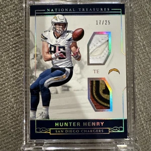 HUNTER HENRY #/25 RC 2016 PANINI NATIONAL TREASURES PATCH Silver - Picture 1 of 1