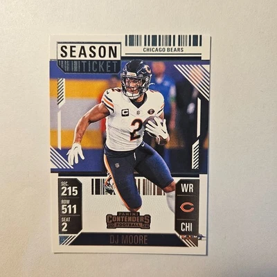 2023 Panini Contenders - Season Ticket D.J. Moore #18 Bears - Image 1 of 2