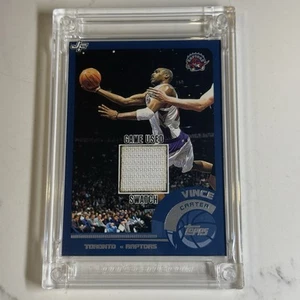 Vince Carter Game Worn Patch Jersey Fusion Swatch Encased Topps 2001 Raptors - Picture 1 of 2