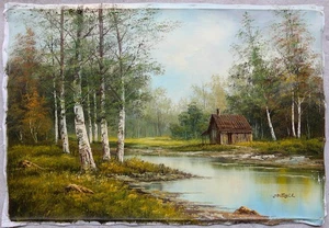 Phillip Cantrell (American) Original Landscape Oil on Canvas Painting 1950s - Picture 1 of 8