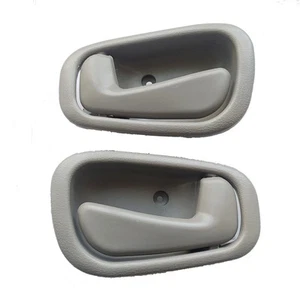For 98-02 Toyota Corolla Chevy Pizm Inside Grey Left Right Door Handle 2Pcs - Picture 1 of 5