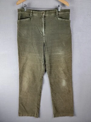 Northern Reflections Pantalón Pana Chino Usado Desteñido Talla 16 Verde Foto 1 de 4