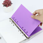 6 Purple Plastic Pocket Folder Notebook Dividers with Rings-CY