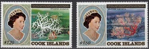 COOK ISLANDS 1984 Reef Life, 2 High values ($7.20 & $9.60) MNH - Picture 1 of 1