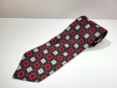 Covington мужской галстук красный белый черный геометрический - Изображение 1 из 4