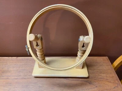 Vintage Wooden Tabletop Embroidery Hoop Stand 8” Made In England - Image 1 of 3