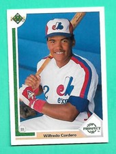 (1) WILFREDO CORDERO 1991 UPD # 60 EXPOS  ROOKIE  NM+  CARD (F3795)  