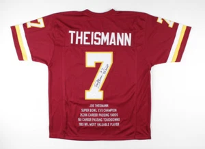 Joe Theismann Signed Redskins Career Stat Jersey Inscribed "83 MVP" (JSA COA) QB - Picture 1 of 6