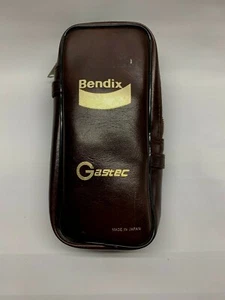 Bendix Gastec Brown Quality Leather Meter Case Only Zipper Belt Loop Vintage - Picture 1 of 6