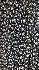 Ditzy Dainty Floral Jersey Stretch Fabric Dress Skirt Material 60" Width Black