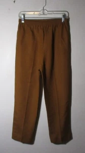 Women's JONES & CO. Golden Brown Casual Linen Pants Size M - Picture 1 of 5