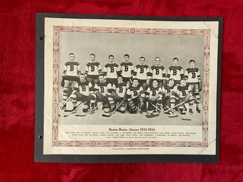 Boston Bruins, Rangers, Red Wings, NY Americans - 1933-34 CCM Skates Team Photos Cover