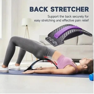 Massager Back Stretcher Fitness Lumbar Waist Spine Pain Relief Support Pickup - Picture 1 of 9