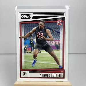 2022 Score Football Rookies Base #358 Arnold Ebiketie - Atlanta Falcons - Imagen 1 de 2