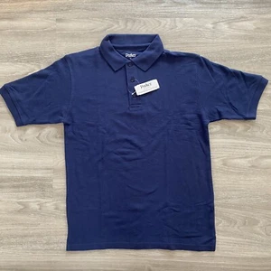 Parker Uniform Youth Mens Blue Pique Polo Shirt Sz L NWT - Picture 1 of 6