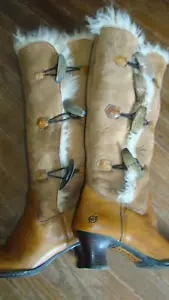 Unique Handcrafted Leather Boots by Born, Shearling Lining Women's US 8, EU39 - Picture 1 of 13