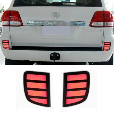 For Toyota Land Cruiser 2008-2015 LED Bumper Fog Lights Reflector brake Lamp 2X Foto 1 de 4