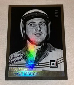 Dave Marcis NASCAR LEGEND PIONEER 2017 DONRUSS ARTIST PROOF 87/99 signed card 