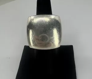 Anello Modernista Quadrato 925 Vintage Erik Granit & Co Finlandia Designer Misura 6,25 - Foto 1 di 8