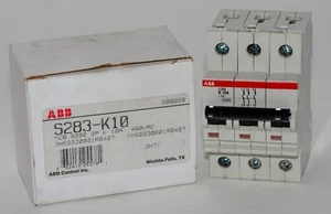 ABB S283-K10 - Miniature Circuit Breaker - S280 - 3P - K - 10A - 480VAC - Imagen 1 de 6