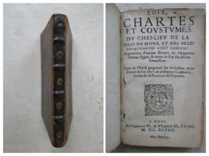 Loix, chartes et coustumes de MONS, Charles Quint, 1648. - Picture 1 of 21
