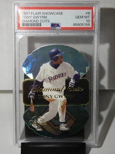Tony Gwynn 1997 Flair Showcase Diamond Cuts #6 PSA 10 GEM MINT - Picture 1 of 2