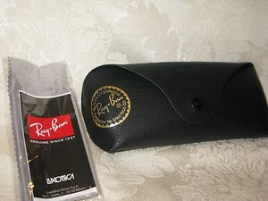 Occhiali da sole Ray-Ban custodia e panno nero nuovi 100% autentici - Foto 1 di 3