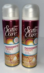 Gillette Satin Care Passionista Fruit Shave Cream Gel Women Lot Of 2 New - Picture 1 of 8