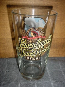 "Bolas de lino raras miel blanca ""Frostbiting"" cerveza vaso pintado WI - Imagen 1 de 2