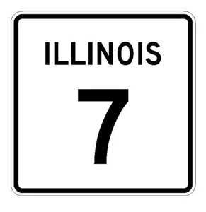 Illinois State Route 7 Sticker R4304 Highway Sign Road Sign Decal - Picture 1 of 1