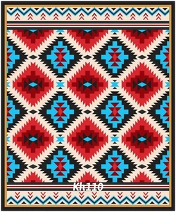 Indianer Patino 1830 Schwarz Luxuriös Queen Size Decke   - Bild 1 von 3