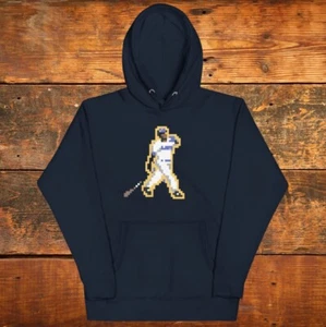 Ken Griffey JR. 8-BIT RETRO VIDEOSPIEL UNISEX KAPUZENPULLOVER 90er SEATTLE MARINERS SWING - Bild 1 von 8